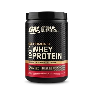 Optimum Nutrition Gold Standard 100% Whey Protein Powder - Double Rich Chocolate - 10 Servings - 10.9oz - 1 of 4