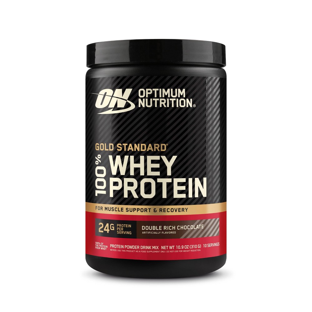Optimum Nutrition Gold Standard 100% Whey Protein Powder - Double Rich Chocolate - 10 Servings - 10.9oz
