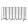 Hampden Furnishings Otis Collection Portable 7 Transparent Panel Room Divider Gray - image 2 of 4