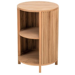 Nordlys 2-Storage Natural Wood Nightstand Classic Style Bedroom - 1 of 4