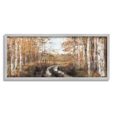 Stupell Industries Autumn Birch Tree Grove Scenery Framed Giclee Art