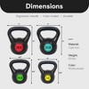 BalanceFrom Fitness Home and Gym Personal Workout Vinyl Coated Solid Cast Iron Kettlebell Weight Set with 5, 10, 15, and 20 Pound Color Coded Weights - 2 of 4