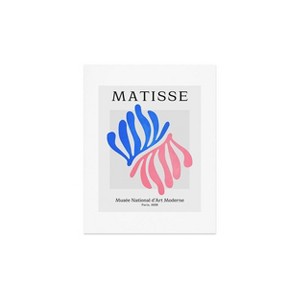 Deny Designs Ayeyokp Blue Pink Leaves Matisse Art Print - 1 of 2