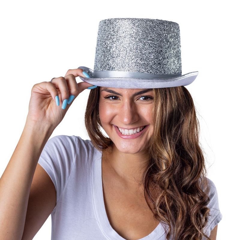 Dress Up America Shiny Top Hat for Adults, 2 of 4