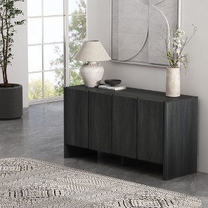 CAVINAS Sideboard Buffet,Kitchen Cabinet with 4 Push-to-Open Doors,2 Adjustable Shelves,2 Media Holes,Buffet Table for Dining,Living Room - 1 of 4
