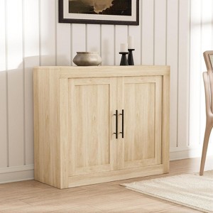 Sideboard Buffet Cabinet, Farmhouse Modern Accent Cabinet with Storages, Wood Coffee Bar Media Console Credenza for Living Room, Kitchen, Hallway - 1 of 4