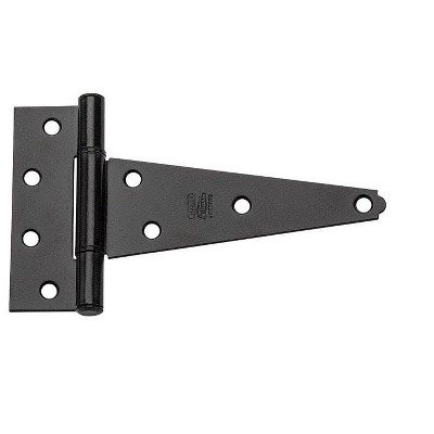 National Hardware 6 in. L Black Extra Heavy Duty T-Hinge 2 pk