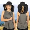 SUN CUBE Wide Brim Sun Hat with Neck Flap, UPF50+ Hiking Safari Fishing Hat for Womens, Sun Protection Beach Hat - 2 of 4