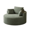 50" Corduroy Upholstered Modern Single Sleeper Chair with Backrest Pillow and No Assembly Required - 4 of 4