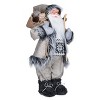Transpac Fabric 24 in. Multicolor Christmas Rustic Bundled Up Santa - 2 of 4