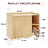 Cat Litter Box Enclosure, Hidden Litter Box Furniture with Removable Litter Collector - 2 of 4