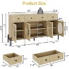Coucheta Sideboard Cabinet with 4 Doors & 3 Drawers, Wood Buffet Storage Console Table for Kitchen, Dining Room, Office - 3 of 4