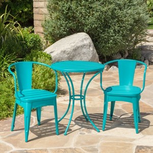 Sapphtopaz Outdoor Patio Furniture Set Bistro Beach Chair Leisure Outdoor Chairs and Bar Table for Garden, Backyard, Terrace, Pool - 1 of 4