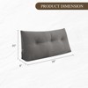 Bekrvio Corduroy Bed Wedge Pillow, Headboard Bolster Back Rest Cushion Pillow of Sofa Bed - 4 of 4