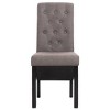 vidaXL Dining Chairs 2 pcs Taupe Fabric - 3 of 4