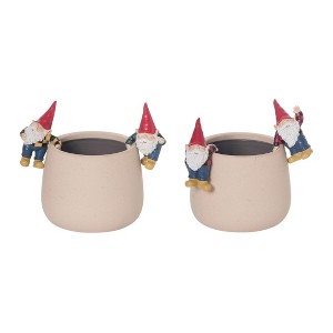 Transpac Resin Garden Gnome Pot Hanger Set of 4 Spring Home Decorations - 1 of 1