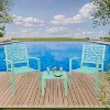 3-Piece Outdoor Bistro Set, Modern Patio Furniture Set with Chairs and Table for Lawn,Garden,Balcony - 3 of 4
