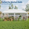 10x20 Pop Up Canopy with 2-Sidewall, Outdoor Tent with Portable Roller Bag - 3 Adjustable Height, 4 Weight Bags Stakes & 6 Guy Ropes - 4 of 4