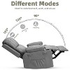Rocking Massage Chair, 360° Swivel Recliner Chairs for Adults, Single Sofa Chair with Vibration Massage & Heating for Small Spaces, Bedroom, Nursery - 3 of 4