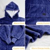 Catalonia Oversized Wearable Blanket Hoodie Sweatshirt for Kid Girl Boy,  Fleece Cozy Hooded Pullover for 7-16 yr Teen Youth Kid, Christmas Gift Idea - 4 of 4