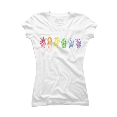 Adult Design By Humans Cactus Lover Succulent Rainbow Pride Garden By Avocato T-Shirt