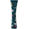 Memoi Women's "Book Nerd" Rayon Blend Novelty Crew Sock Dark Spruce 9-11 - 2 of 4