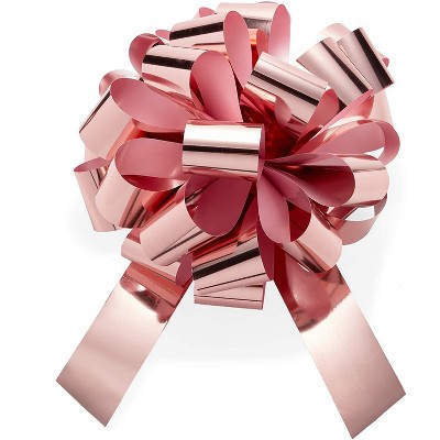 Okuna Outpost Giant Car Bow, Rose Gold Gift Wrapping for Vehicle (20 Inches)