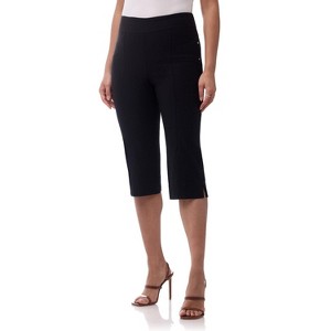 Rekucci Women's Ease into Comfort Capri Pants with Slimming Seams - Black, 8 - 1 of 4