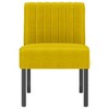 vidaXL Modern Slipper Chair in Yellow Velvet - Stylish Accent Chair with Solid Wood Legs and Durable Plywood Frame - image 3 of 4