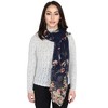 Anna-Kaci Women's Lightweight Floral Birds Print Scarf Cotton Linen Shawls Wrap Scarves - 2 of 4