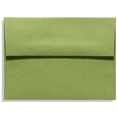 LUX 5 3/4" x 8 3/4" 70lbs. A9 Invitation Envelopes W/Glue Avocado Green EX4895-27-50