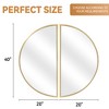 Beautyolove Half Circle Aluminum Alloy Framed Decorative Wall Mirror - 4 of 4