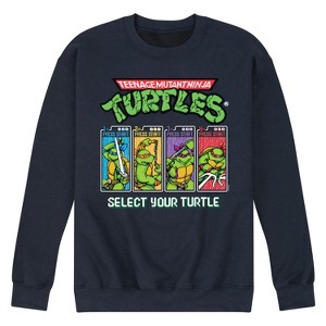 Men's - Teenage Mutant Ninja Turtles - Select Your Turtle Video Game Pixel Graphic Fleece Sweatshirt - 1 of 4