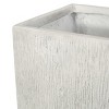 Sevobal Planters Outdoor Rectangular Potted Planter, Simple And Elegant Design, Flowers And Shrubs And Other Green Plants, White, 13.25"*13.25"*28" - 2 of 4