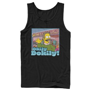 Men's The Simpsons Ned Flanders Leftorium Okily Dokily Tank Top - 1 of 4