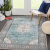 Machine Washable Area Rug Non Slip Non Shedding Rug Boho Printed Low Pile Rugs Vintage Foldable Stain Resistant Indoor Carpet for Bedroom Living Room - 4 of 4