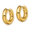 Chisel Stainless Steel Polished Yellow IP-plated 5mm Hinged Hoop Earrings - 3 of 4