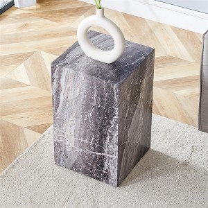 Modern Compact MDF Coffee Table, Cube Fashion Texture Design, Suitable For Various Situations And Scenes, Grey Style 6 - 1 of 4