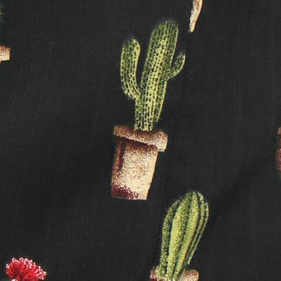 black-cactus print