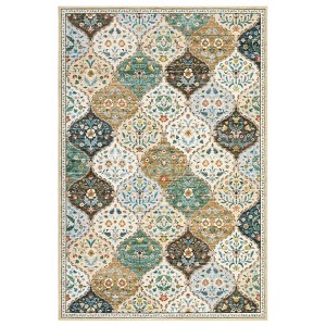 Washable Non Slip Floral Print Vintage Area Rugs for Living Room Bedroom, Soft Low Pile Dining Room Carpet for Home Office - 1 of 4