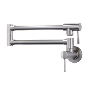 WOWOW Wall Mounted Pot Filler with Double Handle - 1 of 4