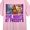 Five Nights At Freddy's Animatronics Stage Performance Crew Neck Short Sleeve Cradle Pink Women's Night Shirt - 2 of 2
