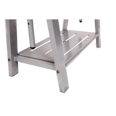 Gray Adjustable Height Standing Desk with Metal Base