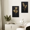 LuxenHome 2-Piece Flower Bouquet Modern Wall Decor Set Gold - 3 of 4