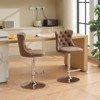 Swivel Velvet Barstools, Modern Upholstered Chrome base Bar Stools with Backs Comfortable Tufted for Home Pub and Kitchen Island-Set of 2 - 3 of 4