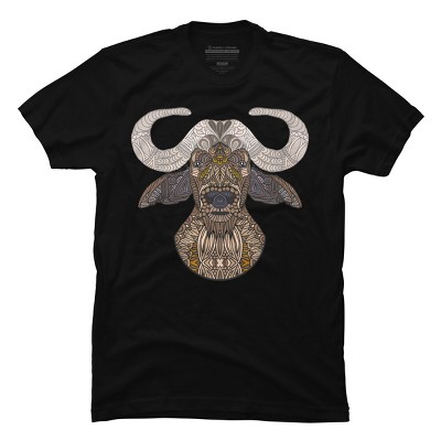 Men's Design By Humans African Buffalo By myartlovepassion T-Shirt