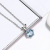 Round Pendant Necklace for Women Blue Cz Sterling Silver Women Ginger Lyne Collection - 3 of 4