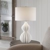 Uttermost Antoinette Table Lamp – 27.5"H Ivory Faux Marble with Scalloped Ridges & Polished Nickel Accents - 2 of 4