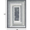 Washable Large Living Room Area Rug, Modern Farmhouse Geometric Low Pile Non-Slip Soft Floor Carpet for Bedroom Nursery - 2 of 4