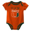 NCAA Miami Hurricanes Infant Girls' 3pk Bodysuit - 2 of 4